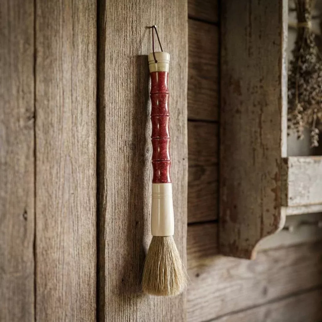 1" X 12" Red And Ivory Crystal Hanging Dimensional Sculpture