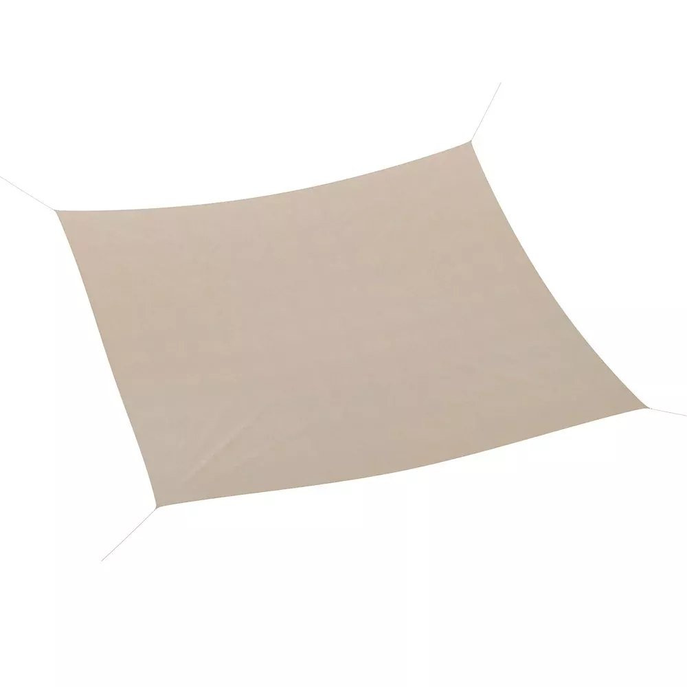 20ft Rectangle Sun Sail Shade Canopy with Included Nylon Attachment Ropes, Sand - Flash Furniture