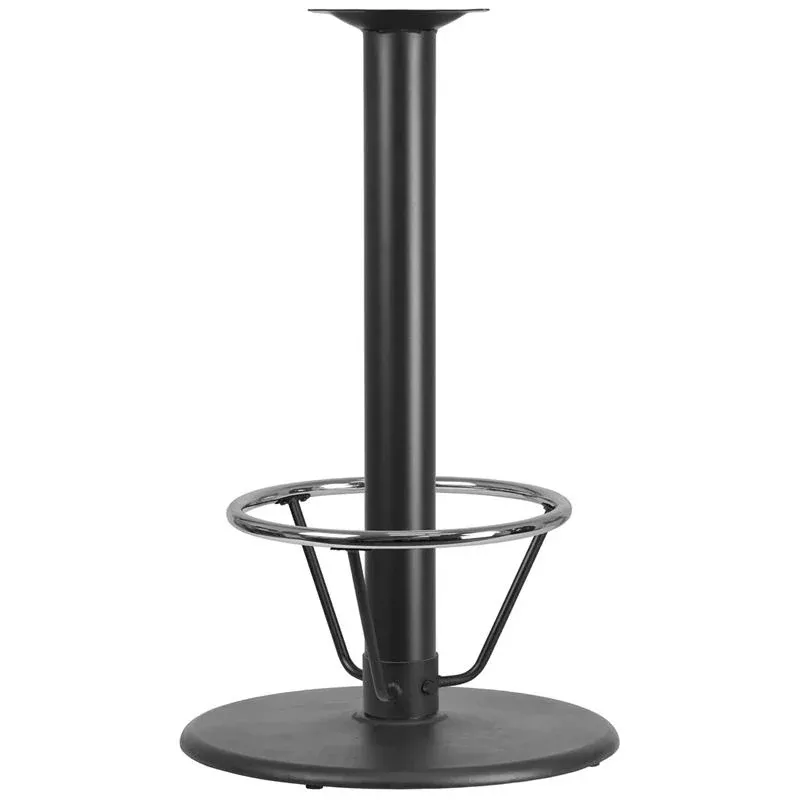 24'' Round Restaurant Table Base with 4'' Dia. Bar Height Column and Foot Ring - Flash Furniture