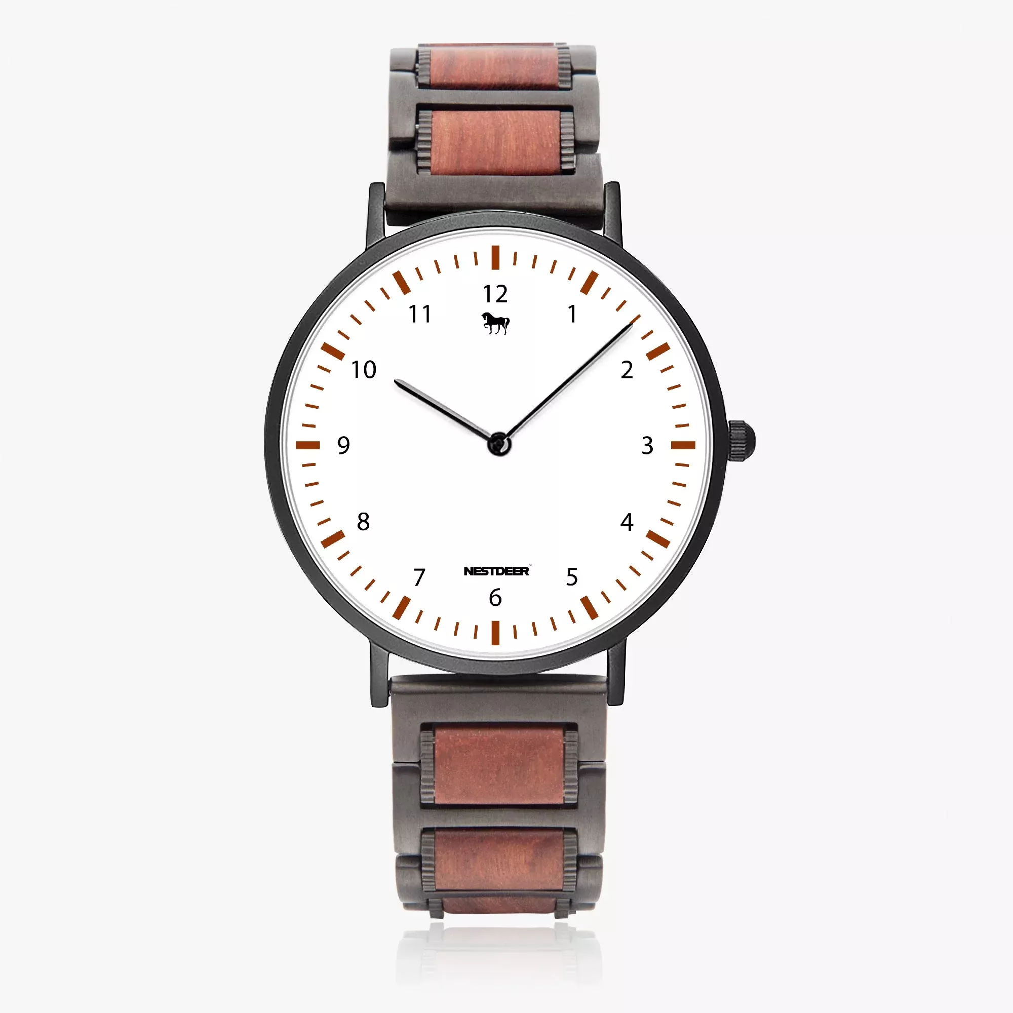 738. New wooden Strap Quartz Watch