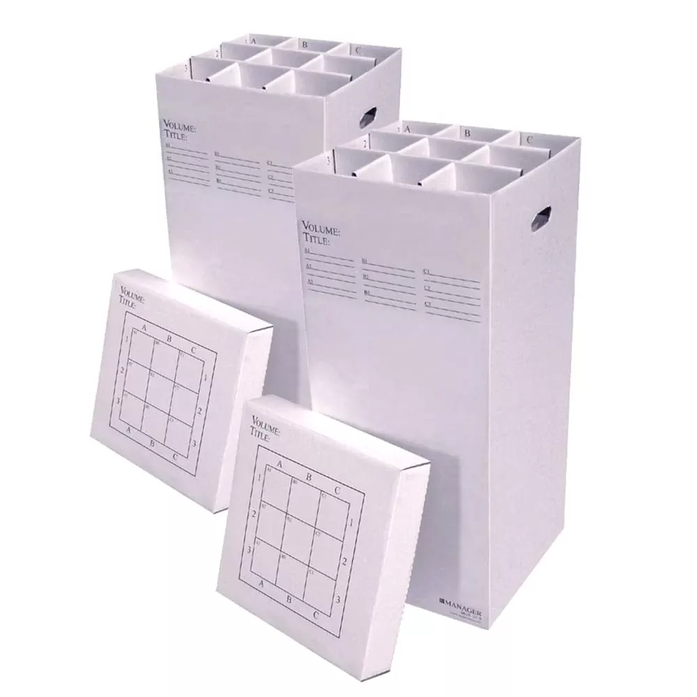 Advanced Organizing Systems - MGR-37-9 (2pkg) Roll File Storage Box - Corrugated 37x17.5x17.5 With 9 Compartments To Manage All Types of Documents up to 36 Inches Long