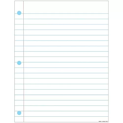 Ashley Productions ASH92001 Smart Poly Chart, Notebook Page Lined, 17" x 22"