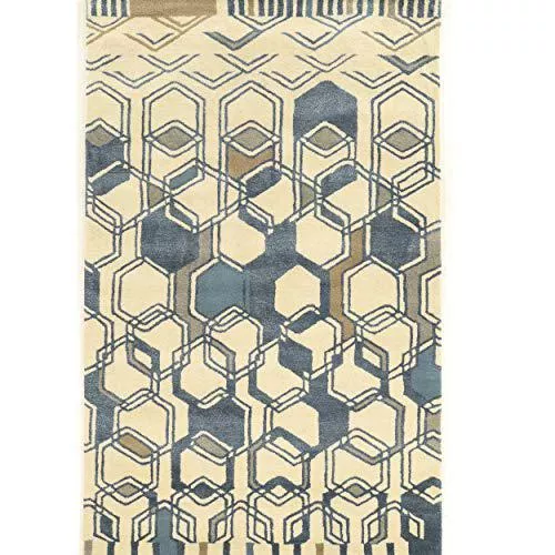 Aspire Wool Triangle Ivory & Grey 5x8, Rug - Linon