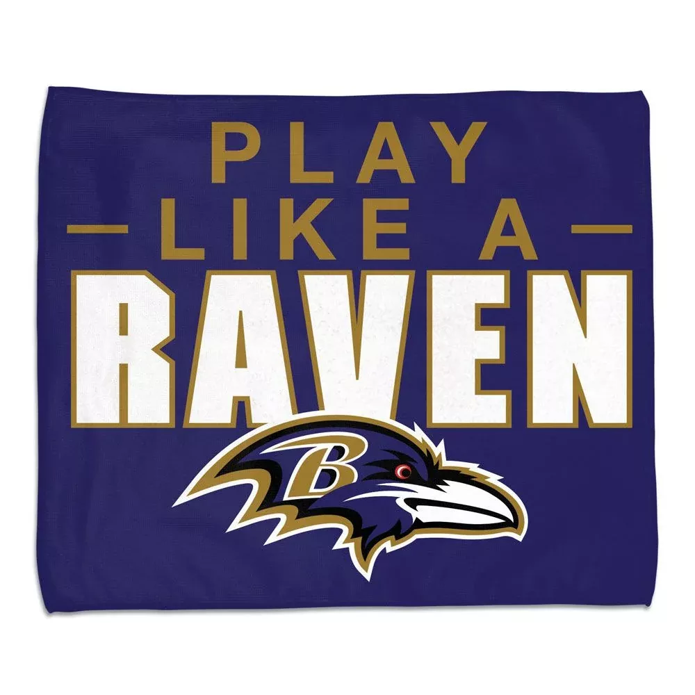 Baltimore Ravens Towel 15x18 Rally Style Full Color - WinCraft