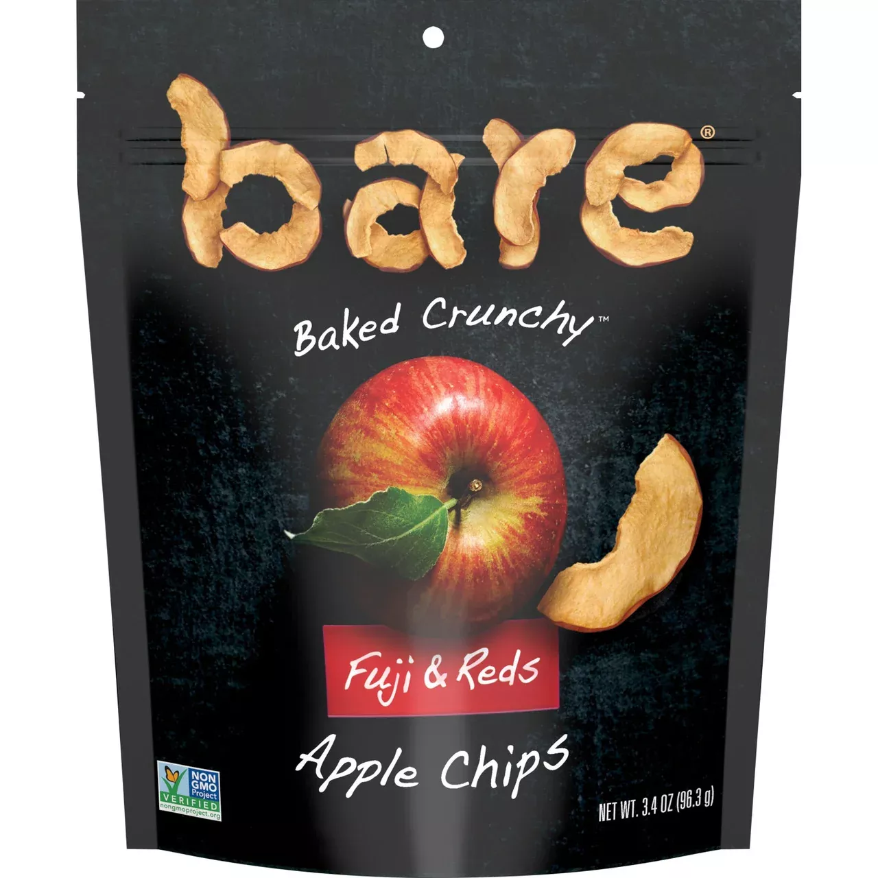 Bare Fuji Apple Chips- Case Of 12 - 3.4 Oz - Bare Fruit