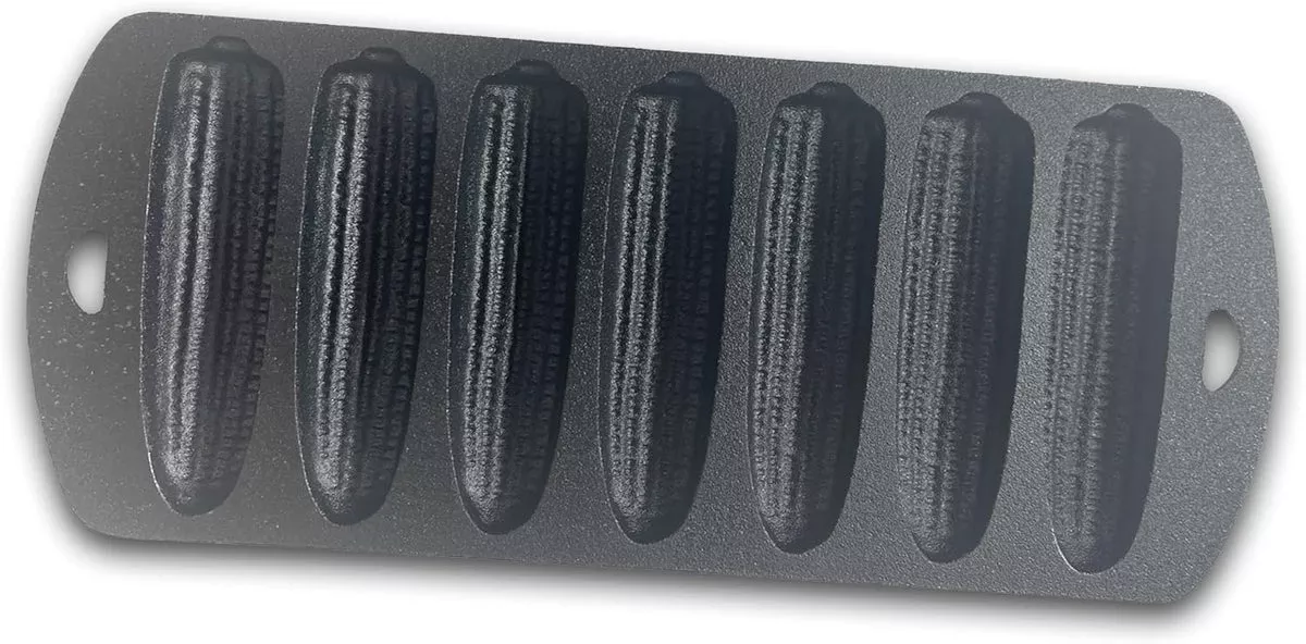 Bayou Classic 7490 Cast Iron Cornbread Pan Perfect For Baking Golden Brown Cornbread w/Crispy Edges