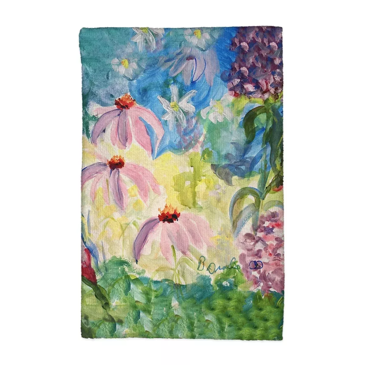 Bed Bath & Beyond Pink Garden Kitchen Towel - 16x25