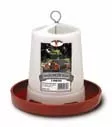 Beloved Hanging Poultry Feeder White Red 3 Pound - PHF3