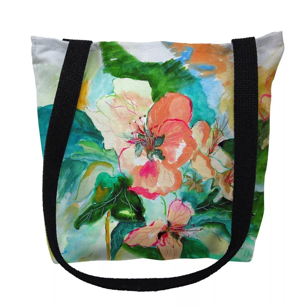 Betsy Drake Apple Blossoms Medium Tote Bag 16x16