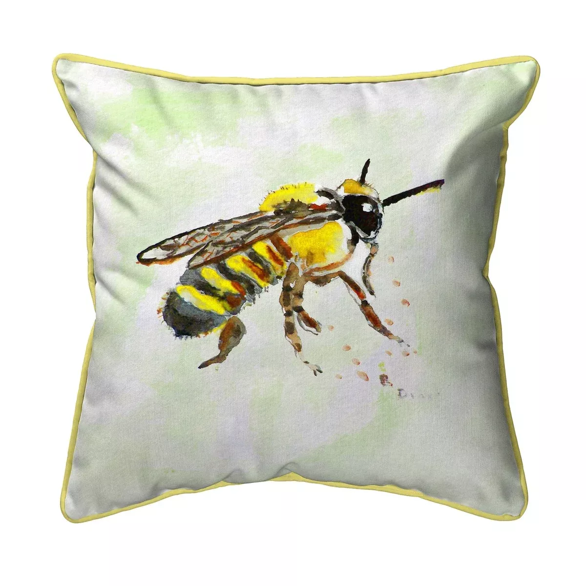 Betsy Drake Bee Extra Large Zippered Pillow 22x22
