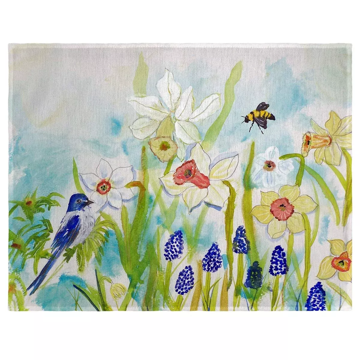 Betsy Drake Bird & Daffodil Place Mat Set of 4