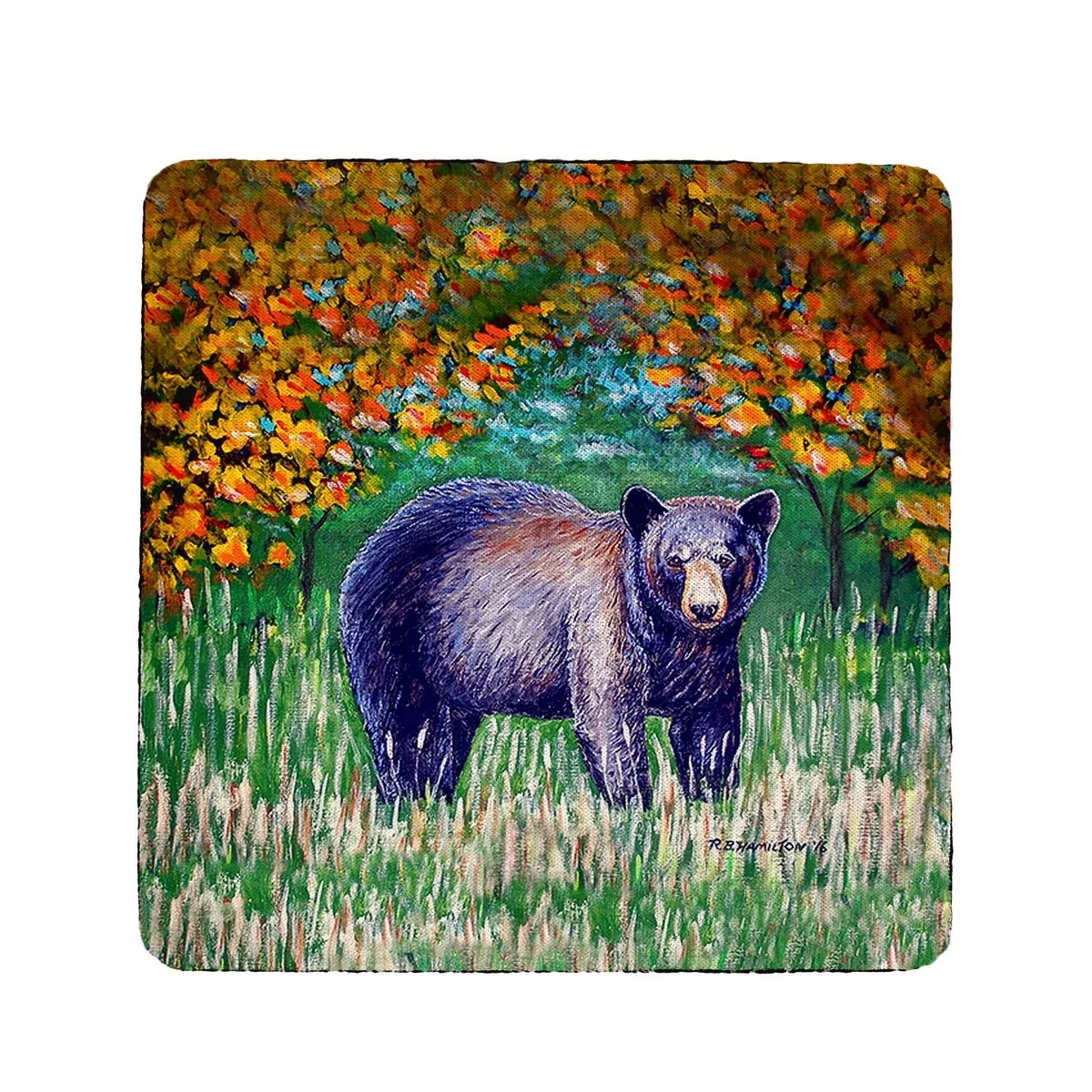 Betsy Drake Black Bear Coaster Set of 4