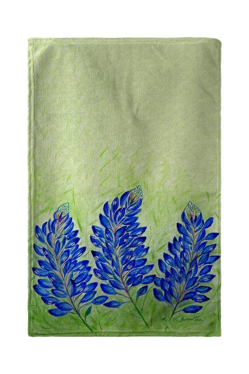 Betsy Drake Blue Bonnets Beach Towel