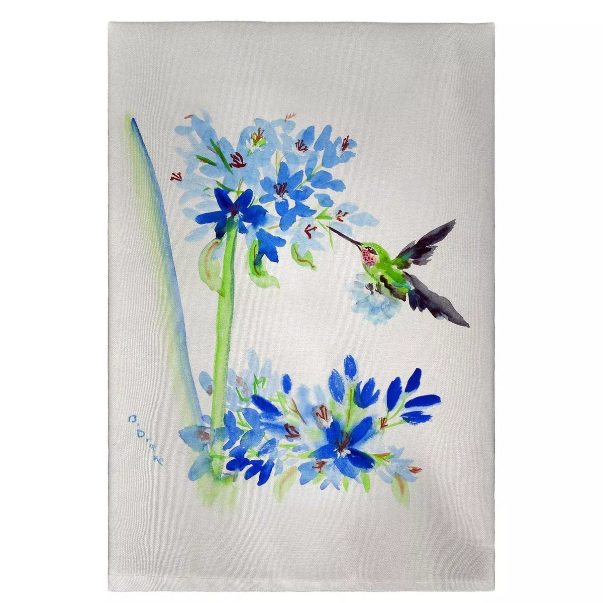 Betsy Drake and Blue Flowers Guest Towel