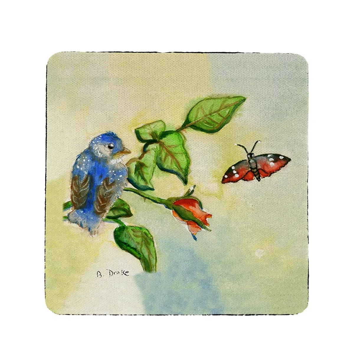Betsy Drake Bluebird Coaster Set of 4