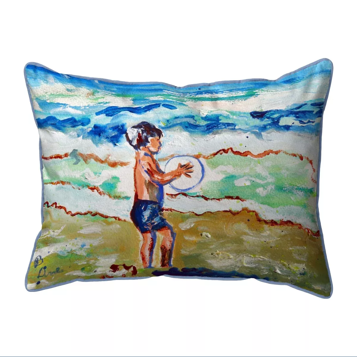 Betsy Drake Boy & Surf Large Pillow 16x20