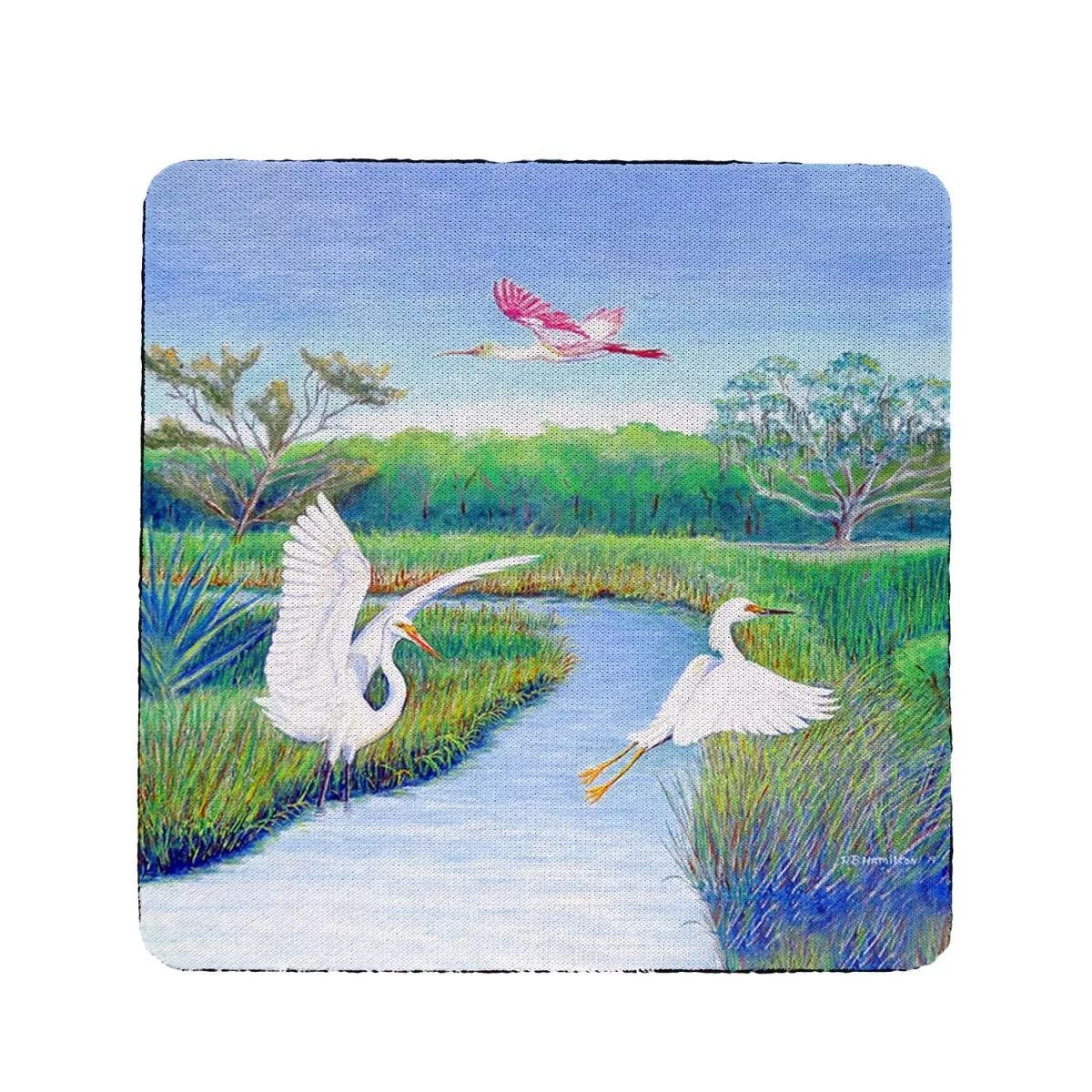 Betsy Drake CT1105 Marsh Wings Coaster - Set of 4