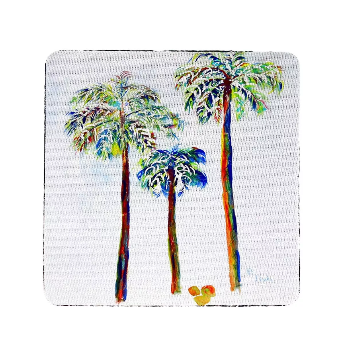 Betsy Drake CT1106 Three Palms Coaster - Set of 4