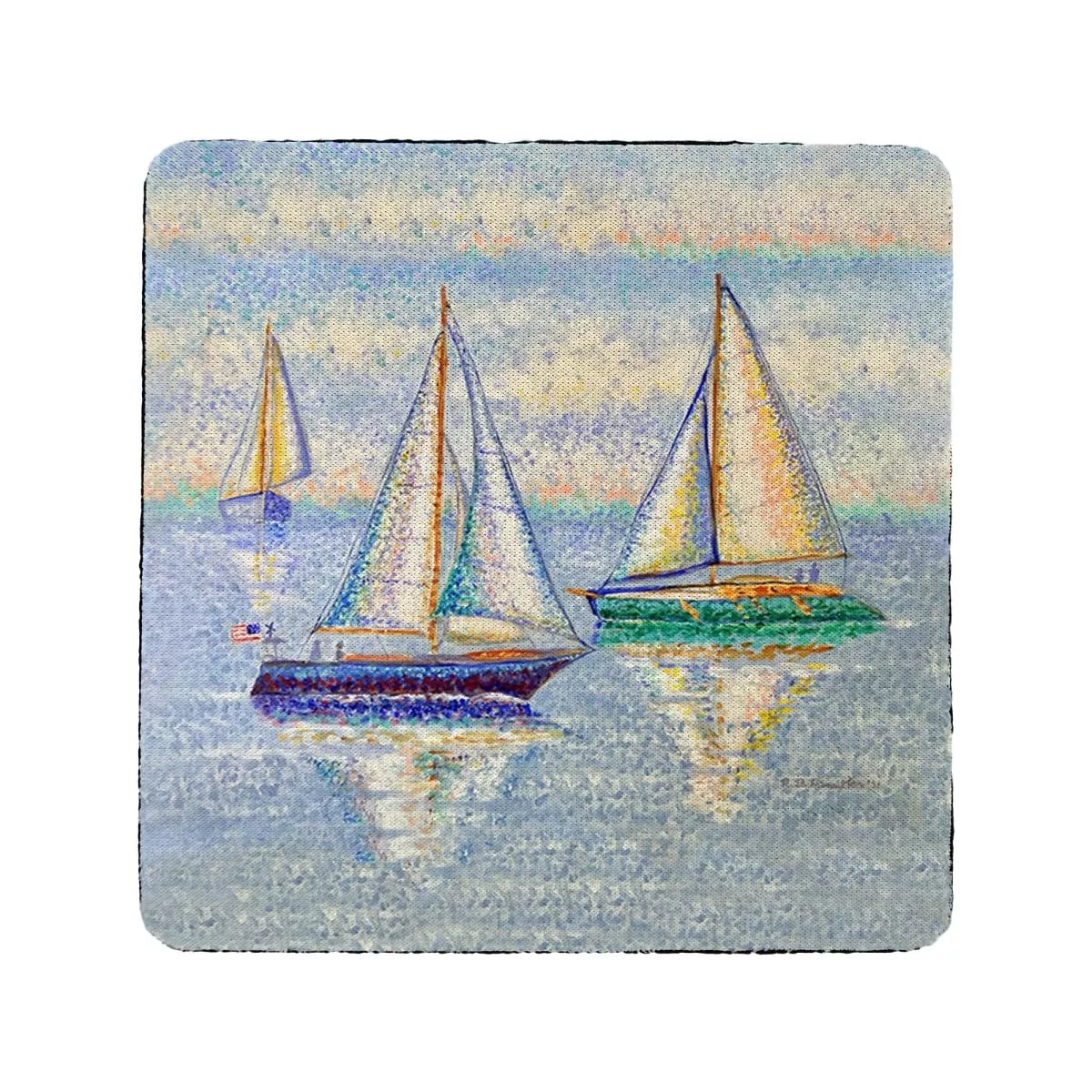 Betsy Drake CT1287 Sailing by Coaster Set of 4