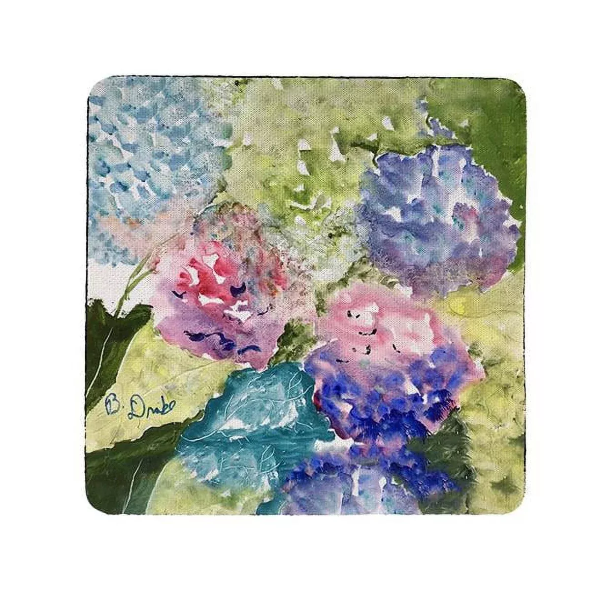 Betsy Drake CT1419 Pink & Purple Hydrangeas Coaster - Set of 4