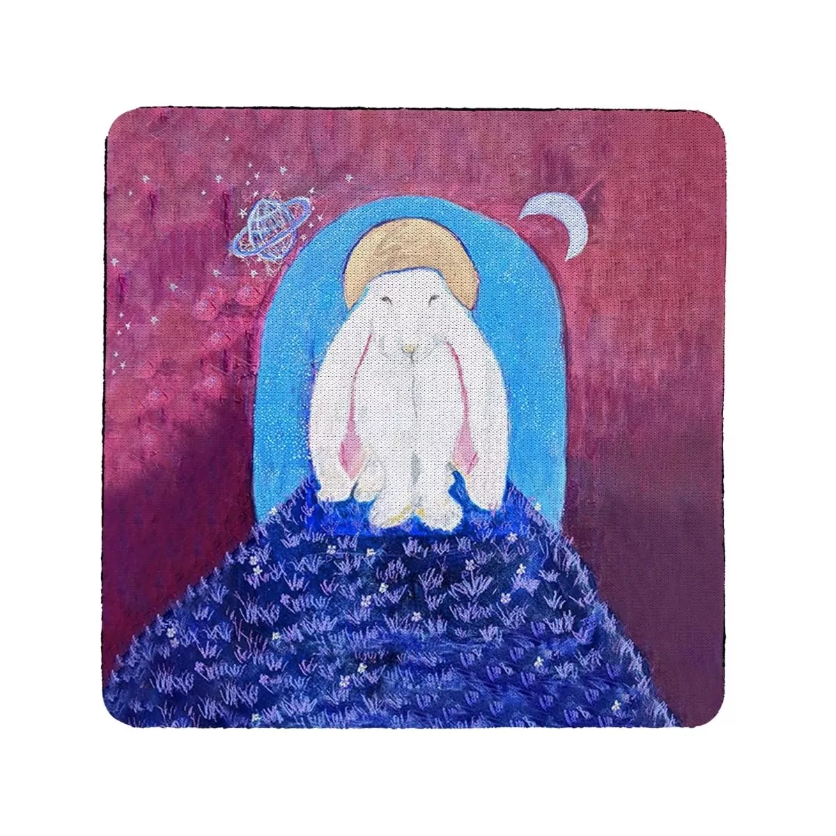 Betsy Drake CT1455 Night Bunny Coaster - Set of 4