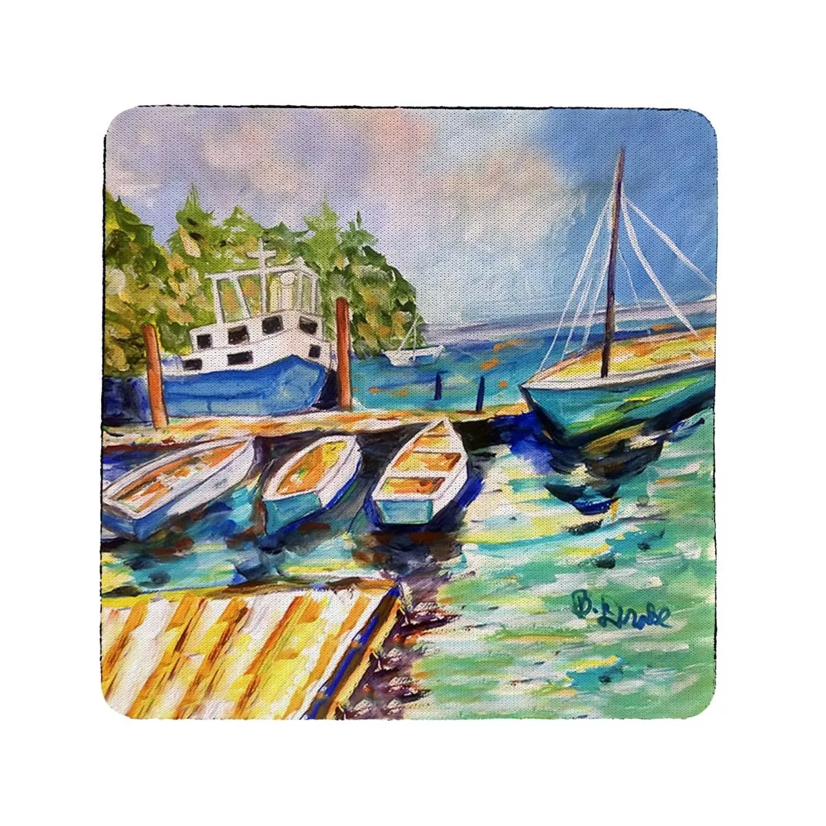 Betsy Drake CT1457 Betsys Marina V Coaster - Set of 4