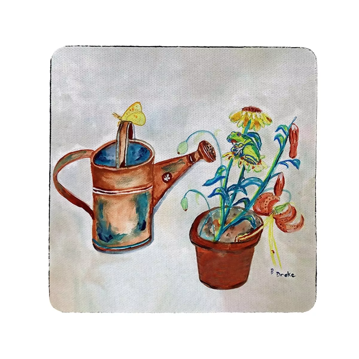 Betsy Drake CT1513 Watering Can Coaster - Set of 4