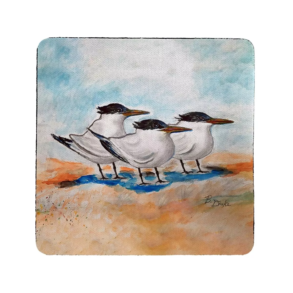 Betsy Drake CT1521 Three Terns Coaster - Set of 4