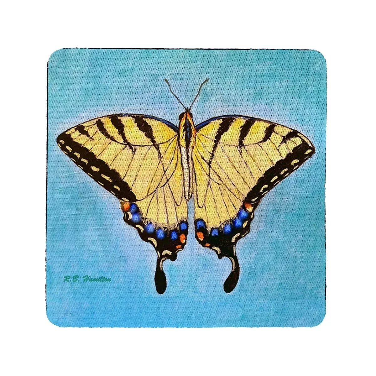 Betsy Drake CT1523 Spreadwing Tiger Swallowtail Butterfly Coaster - Set of 4