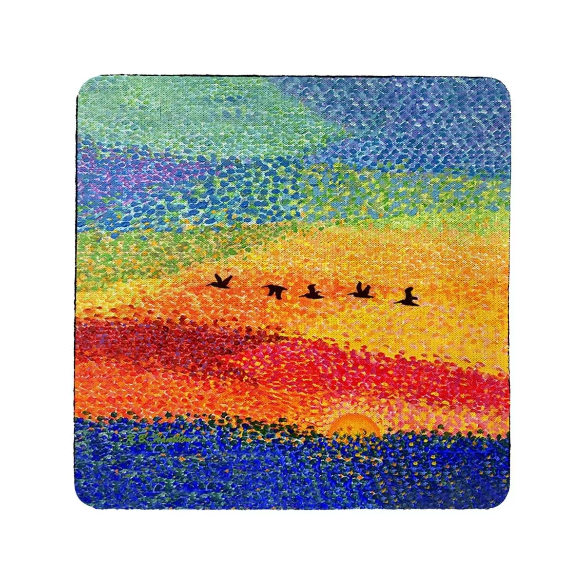 Betsy Drake CT1528 Pelican Sunset Coaster - Set of 4