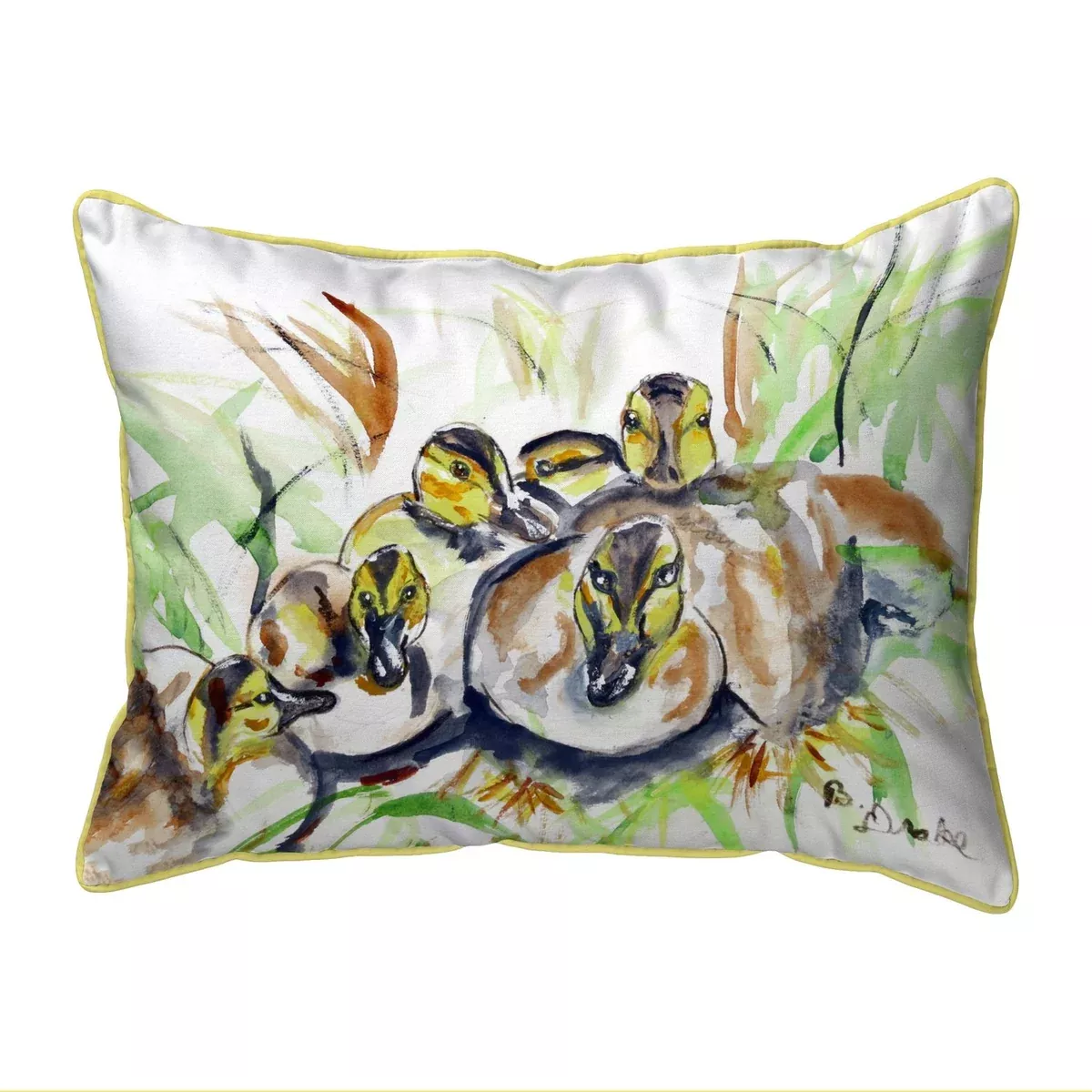 Betsy Drake Ducklings Large Pillow 16x20