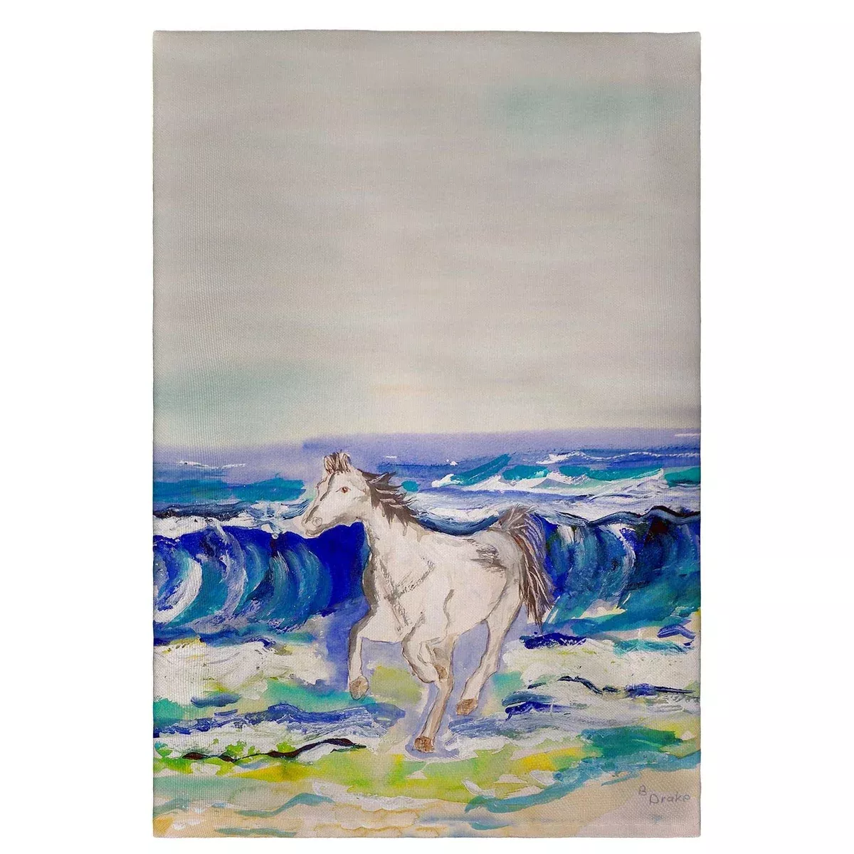 Betsy Drake Horse and Surf Guest Towel