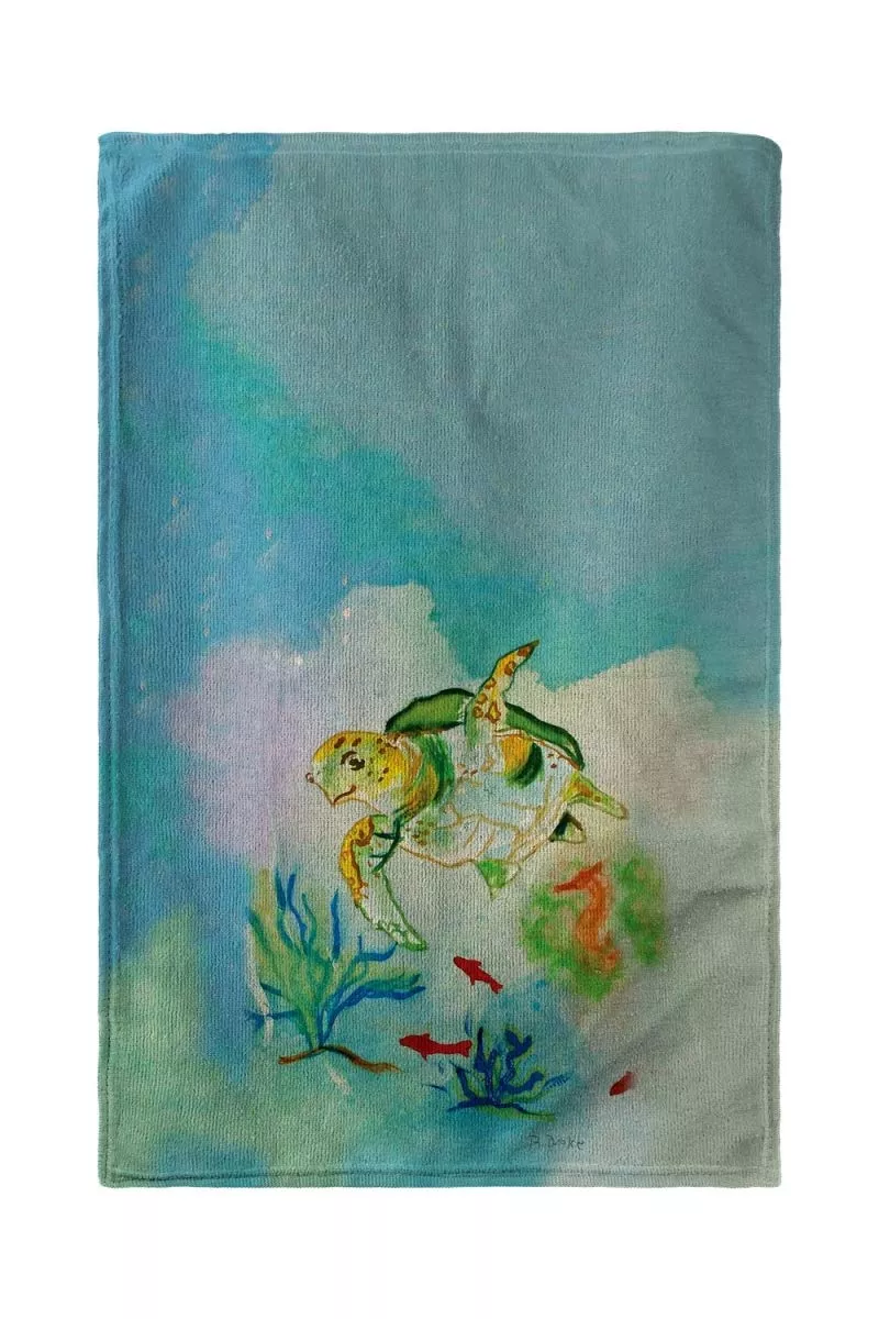 Betsy Drake Interiors s Sea Turtle Beach Towel