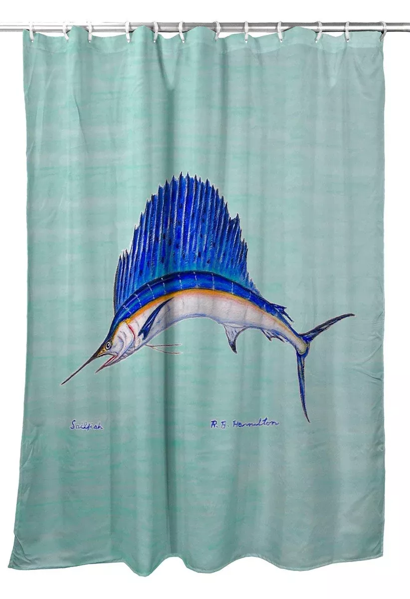 Betsy Drake Interiors Sailfish Shower Curtain
