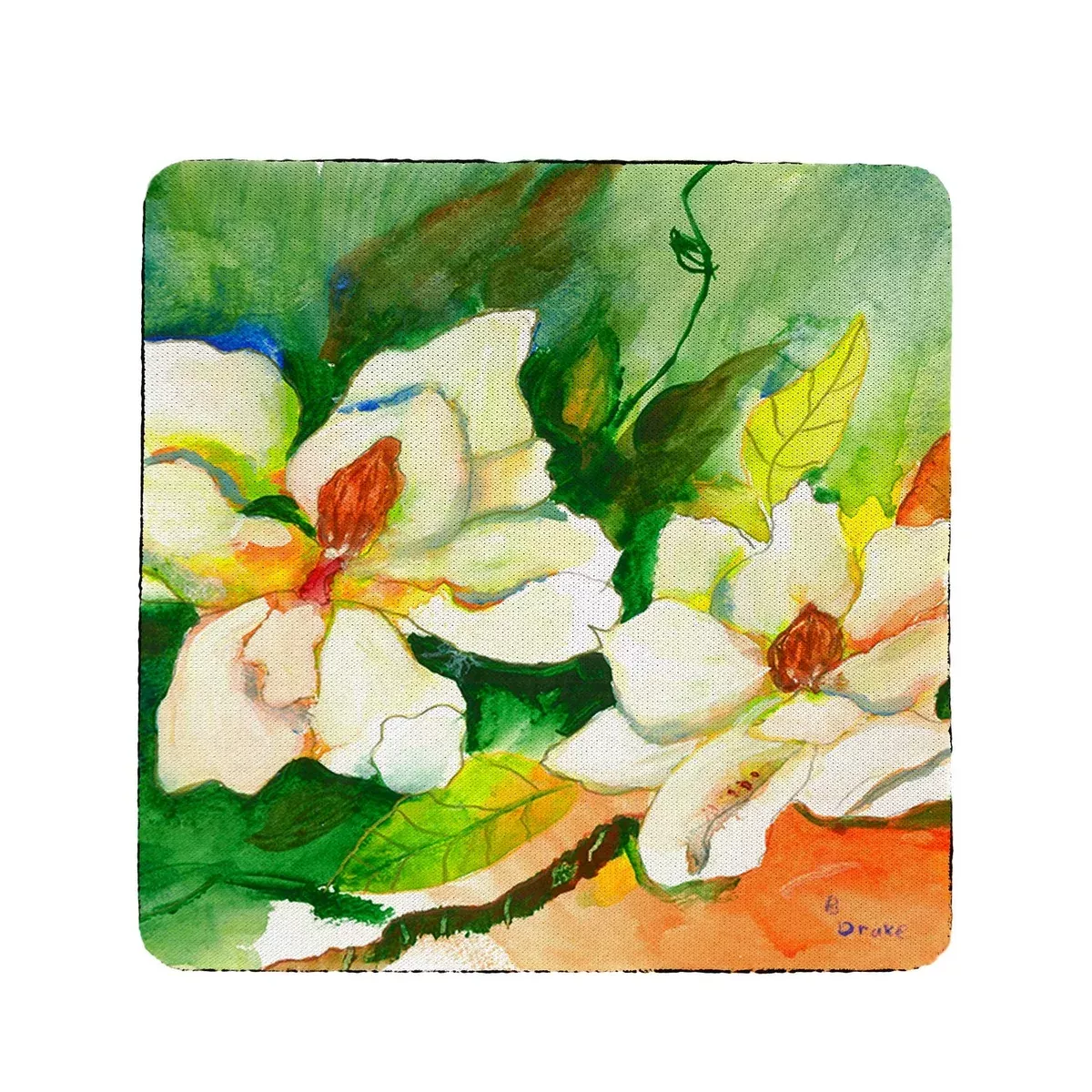 Betsy Drake Magnolias Coaster Set of 4
