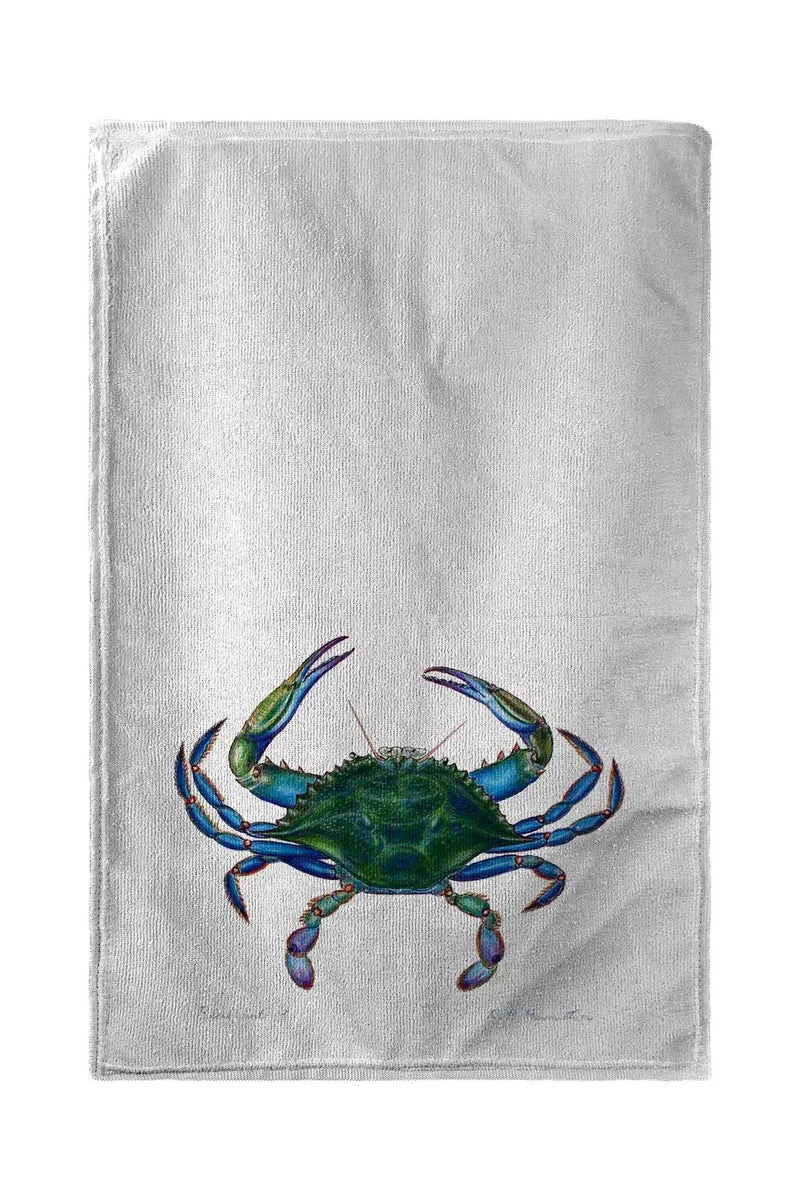 Betsy Drake Male Blue Crab Kitchen Towel