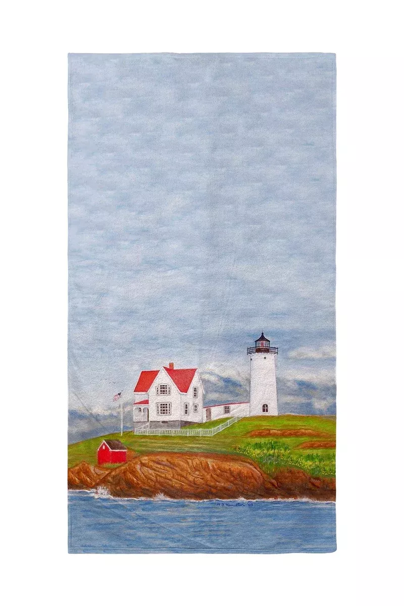 Betsy Drake Nubble Lighthouse Beach Towel