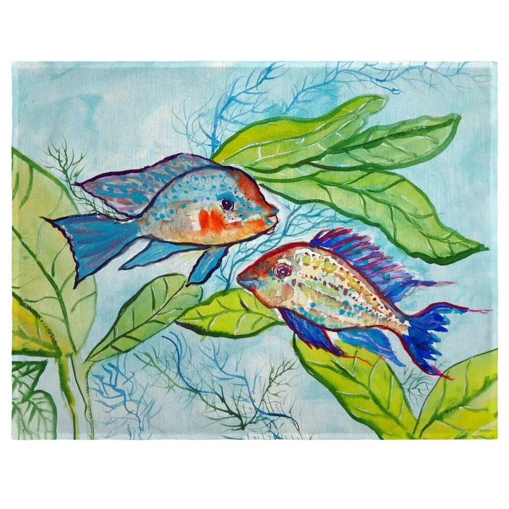 Betsy Drake Pair of Fish Place Mat Set of 4