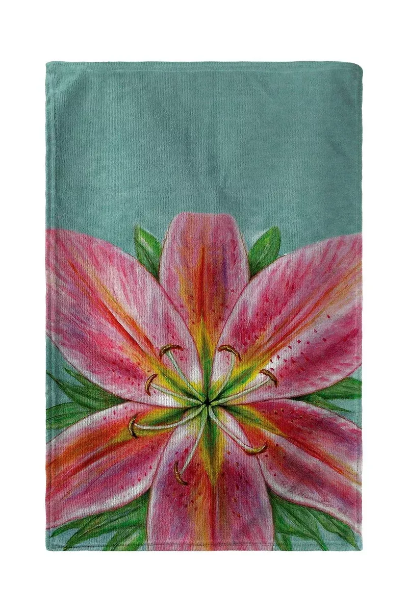 Betsy Drake Pink Lily Beach Towel