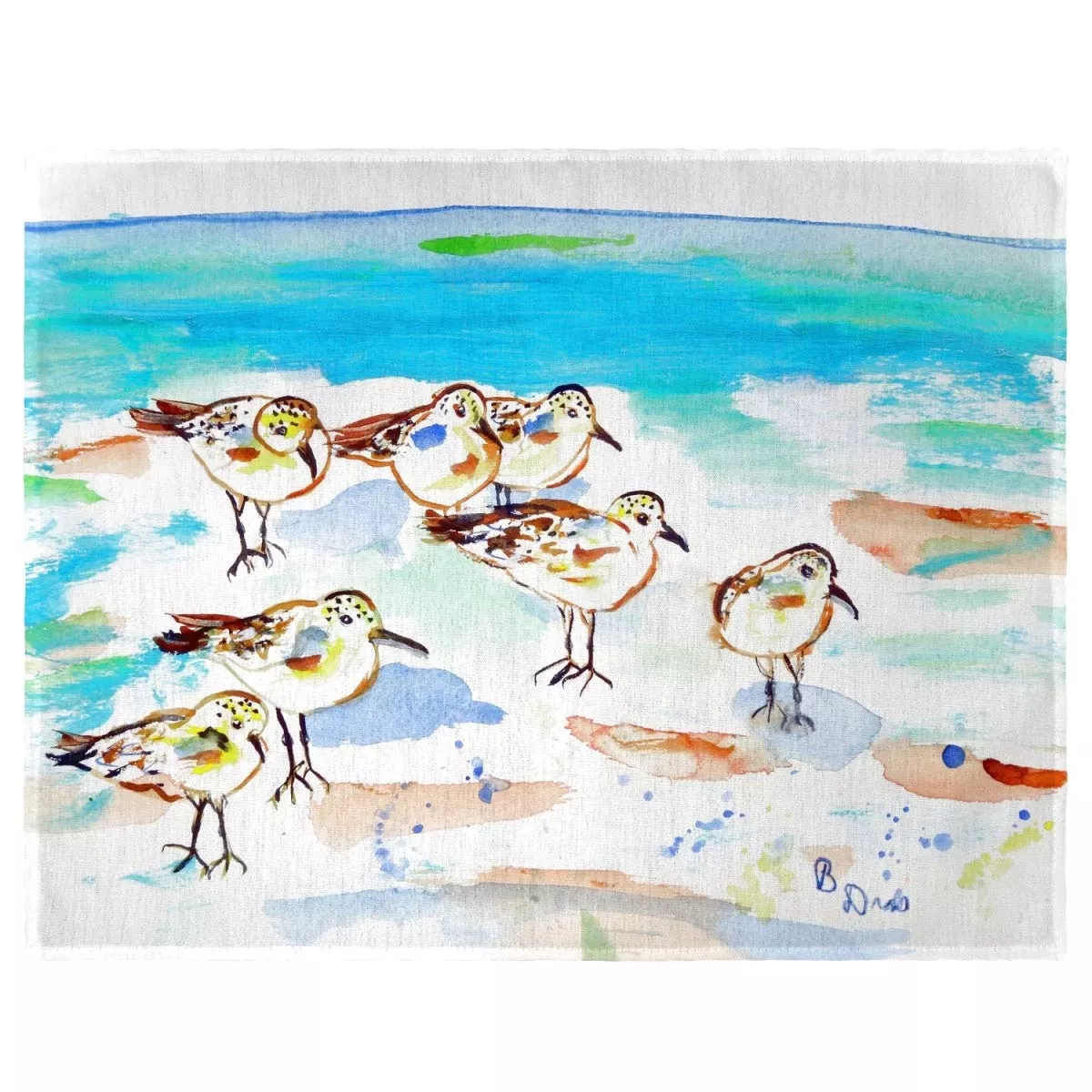 Betsy Drake PM1089 Seven Sanderlings Place Mat - Set of 4
