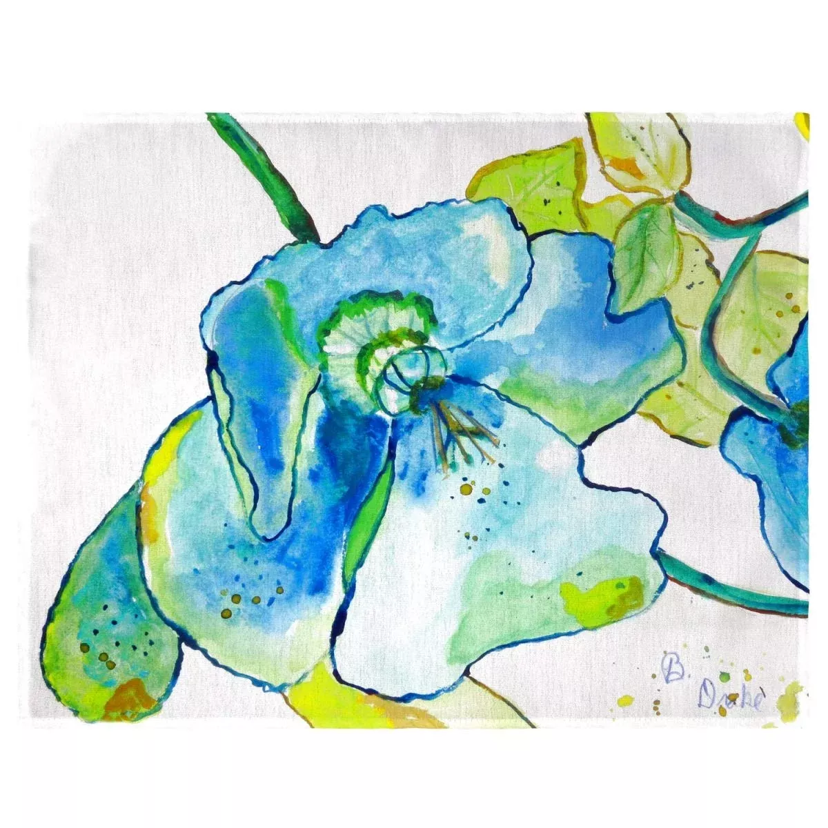 Betsy Drake PM1115 Blue Hibiscus Place Mat - Set of 4