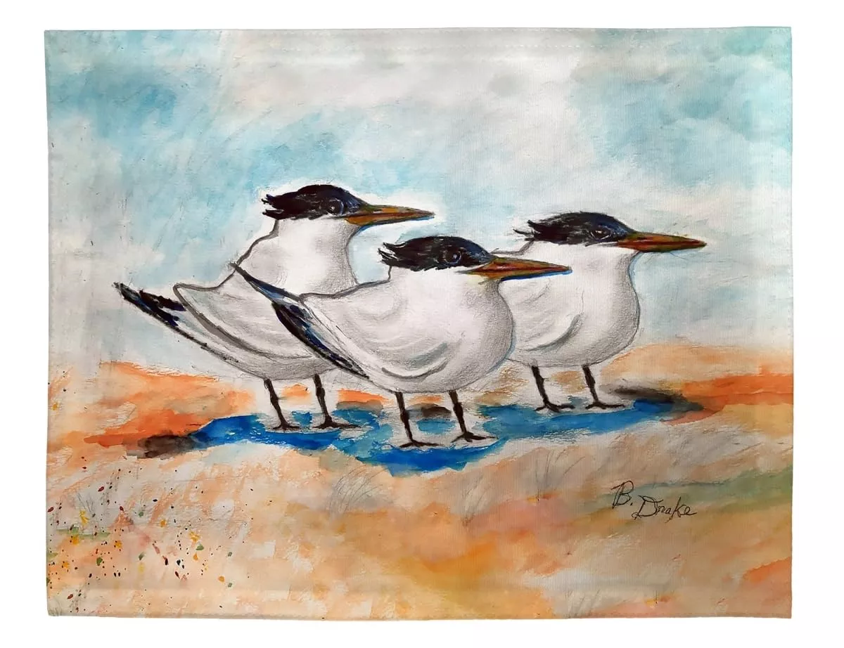 Betsy Drake PM1521 Three Terns Place Mat - 14 x 18 in. - Set of 4