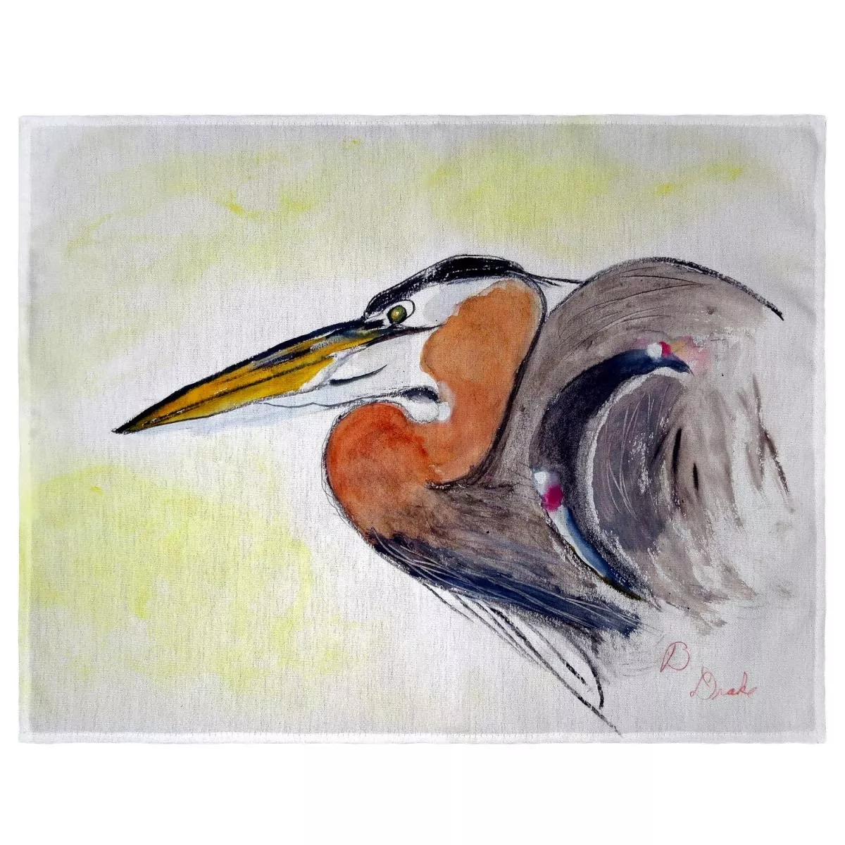 Betsy Drake PM719 Heron Portrait Place Mat - Set of 4