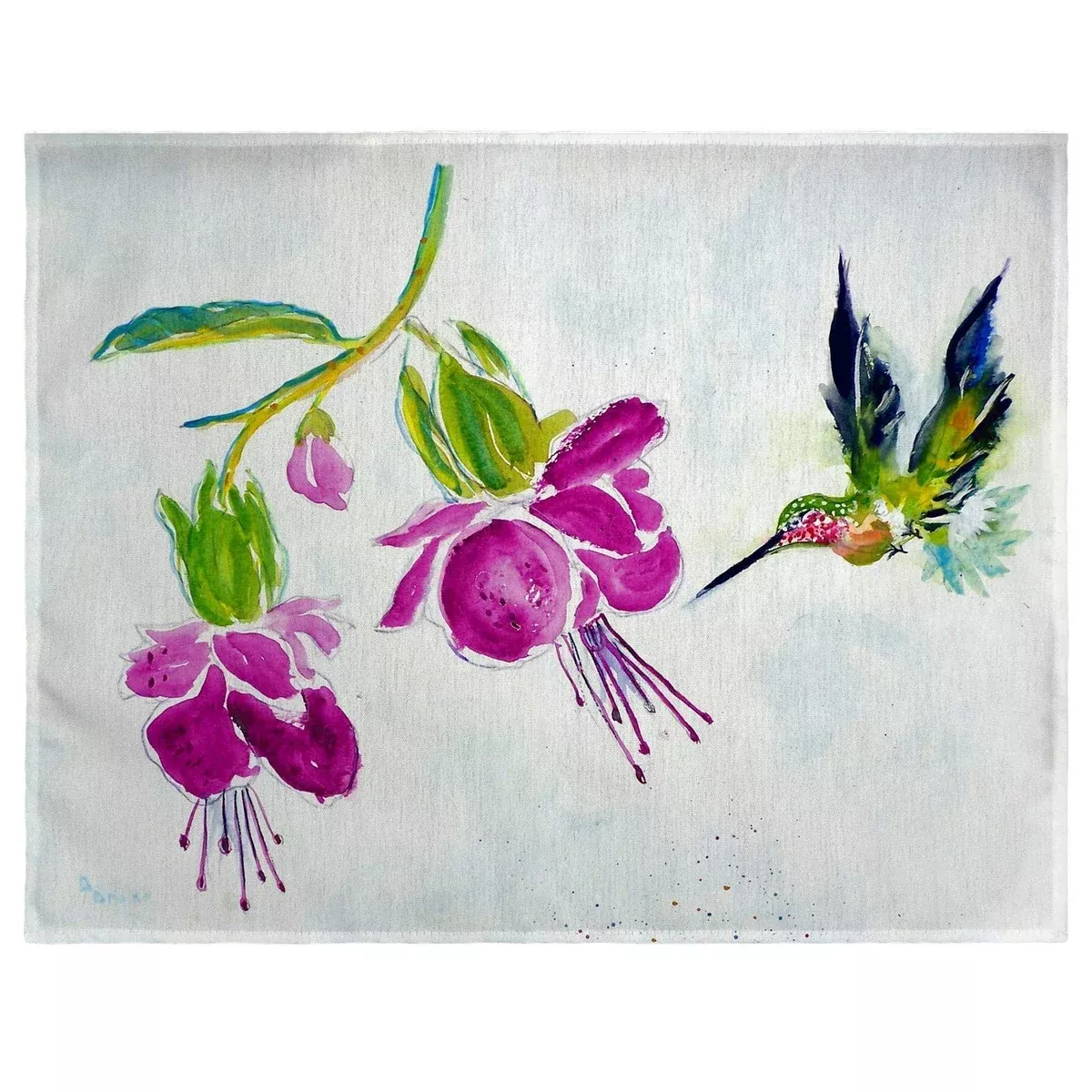 Betsy Drake Purple Hummingbird Place Mat Set of 4