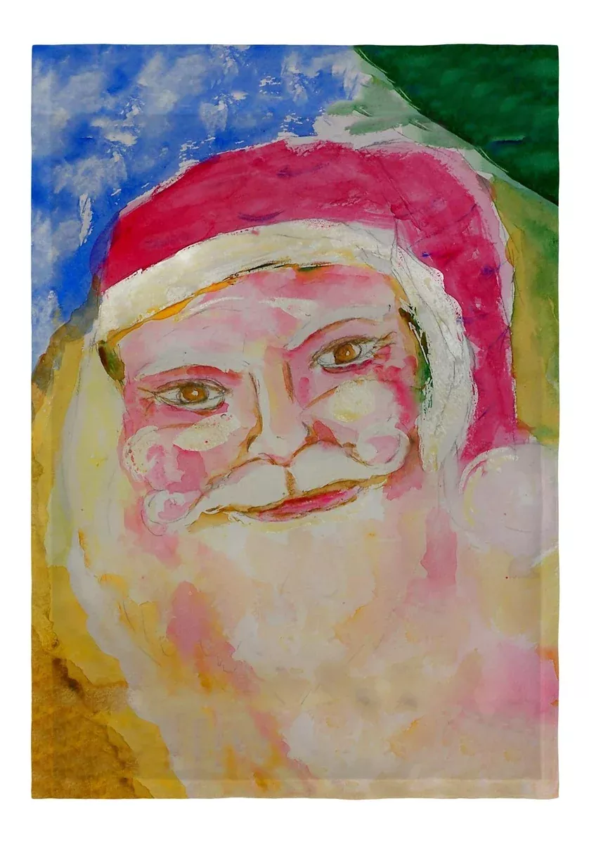 Betsy Drake Santa Face Flag 12.5x18