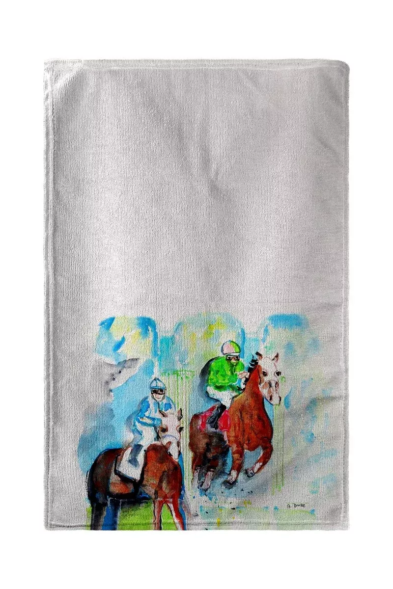 Betsy Drake Starting Gate Beach Towel
