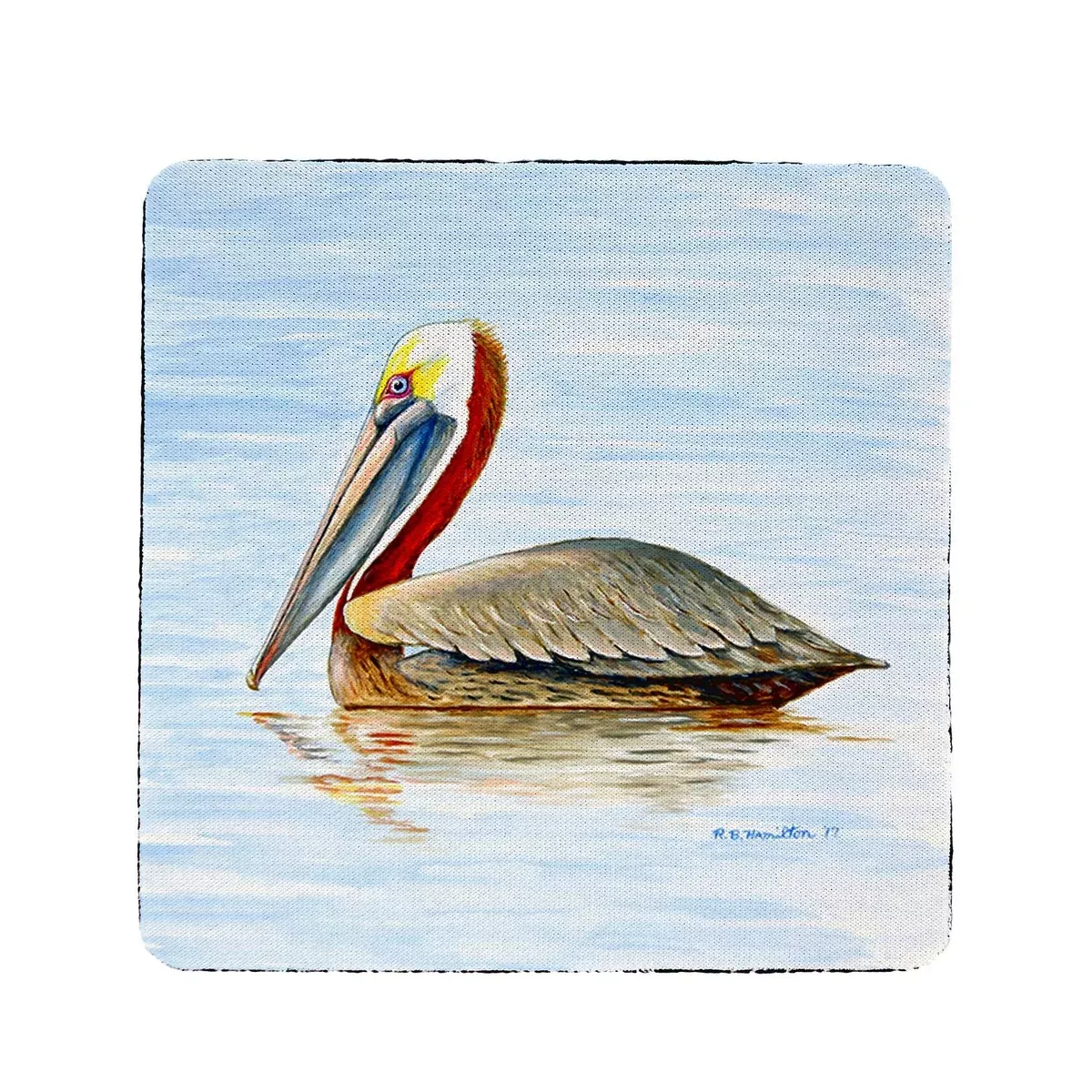 Betsy Drake Summer Pelican Coaster Set of 4