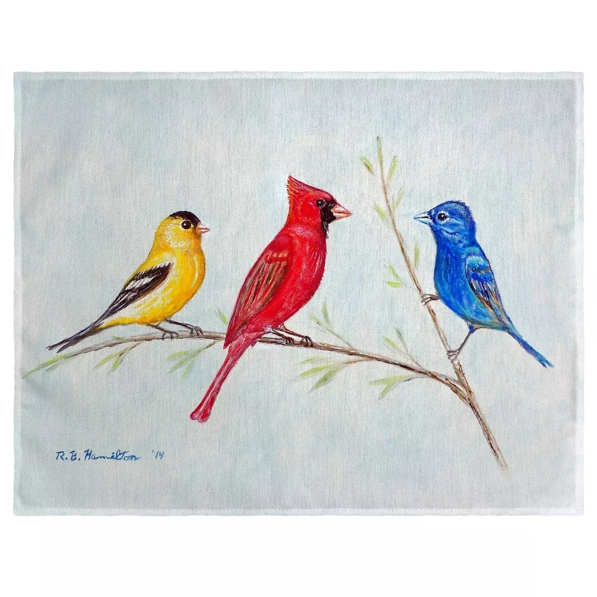 Betsy Drake Three Birds Place Mat Set of 4