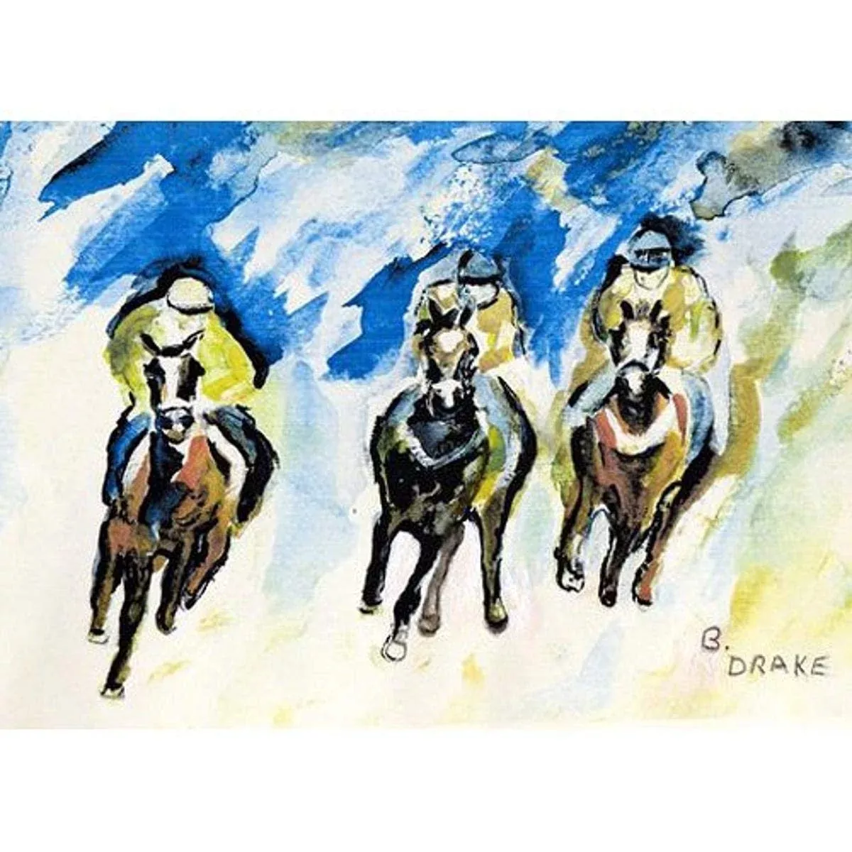 Betsy Drake Three Racing Place Mat, Set of 4