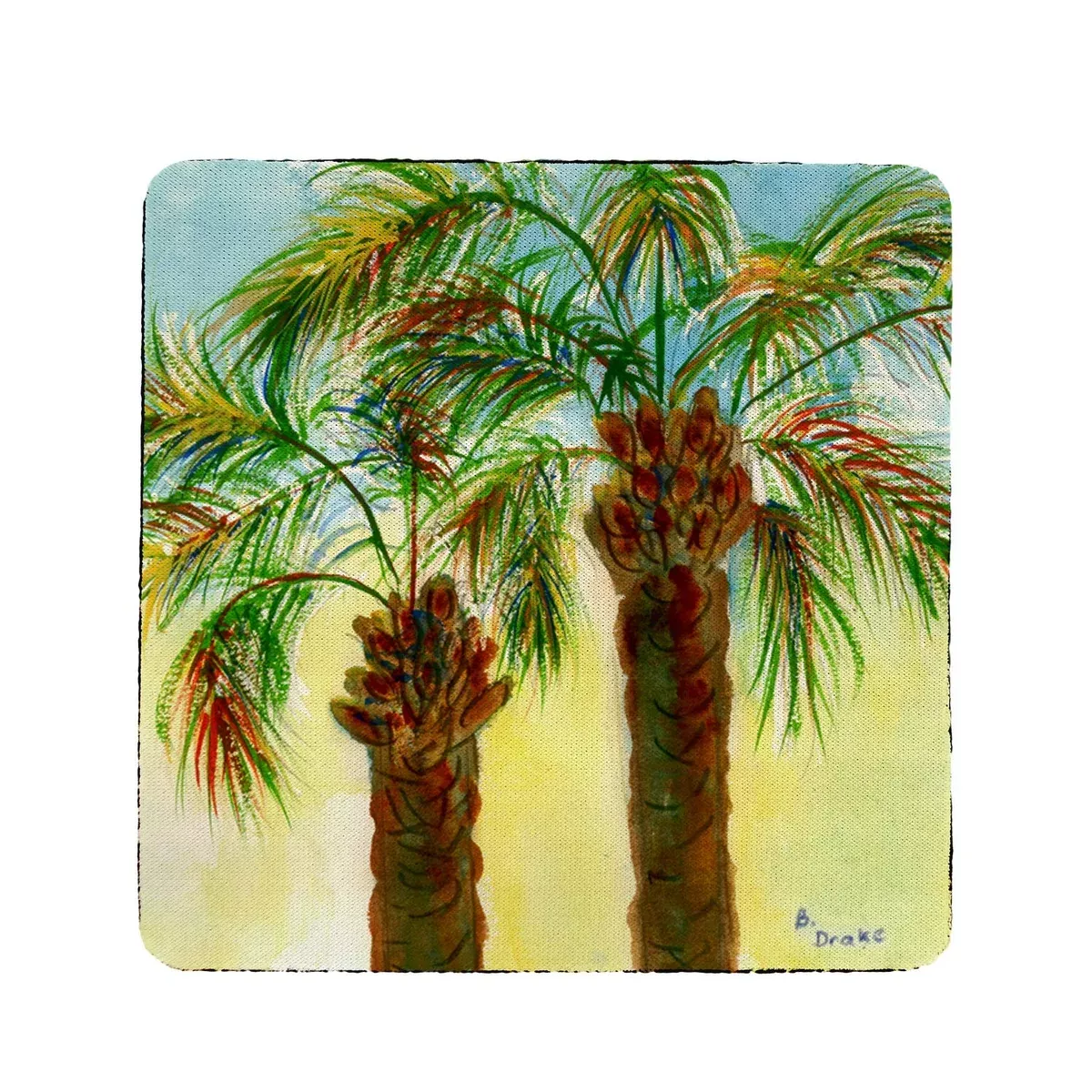 Betsy Drake Tropical Palms Coaster Set of 4